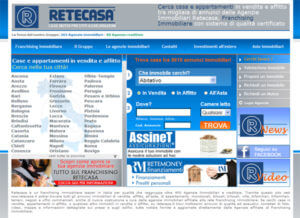 Lo screenshot del nuovo sito di Retecasa