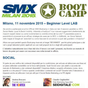 SMX Milan BootCamp 2015